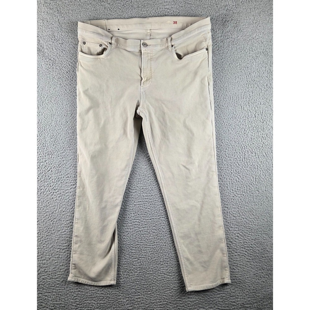 Faherty Pant‎ Men 38 (37x28) Beige Stretch Terry 5-Pocket Straight Chino